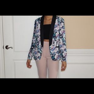 Floral Tuxedo Blazer